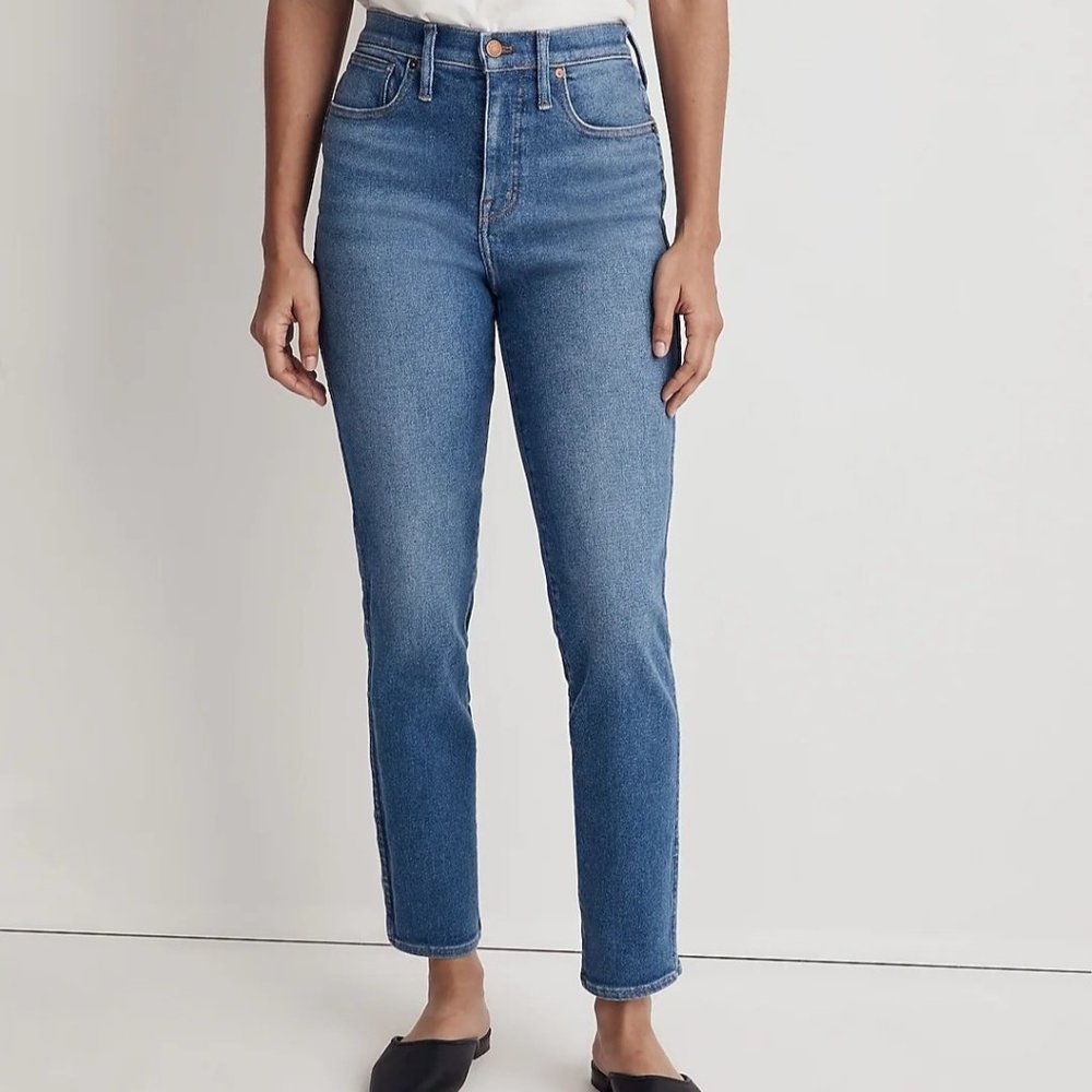 NWT Madewell Sz 29 Leaside Wash Stovepipe Jeans Stretch Denim NF121